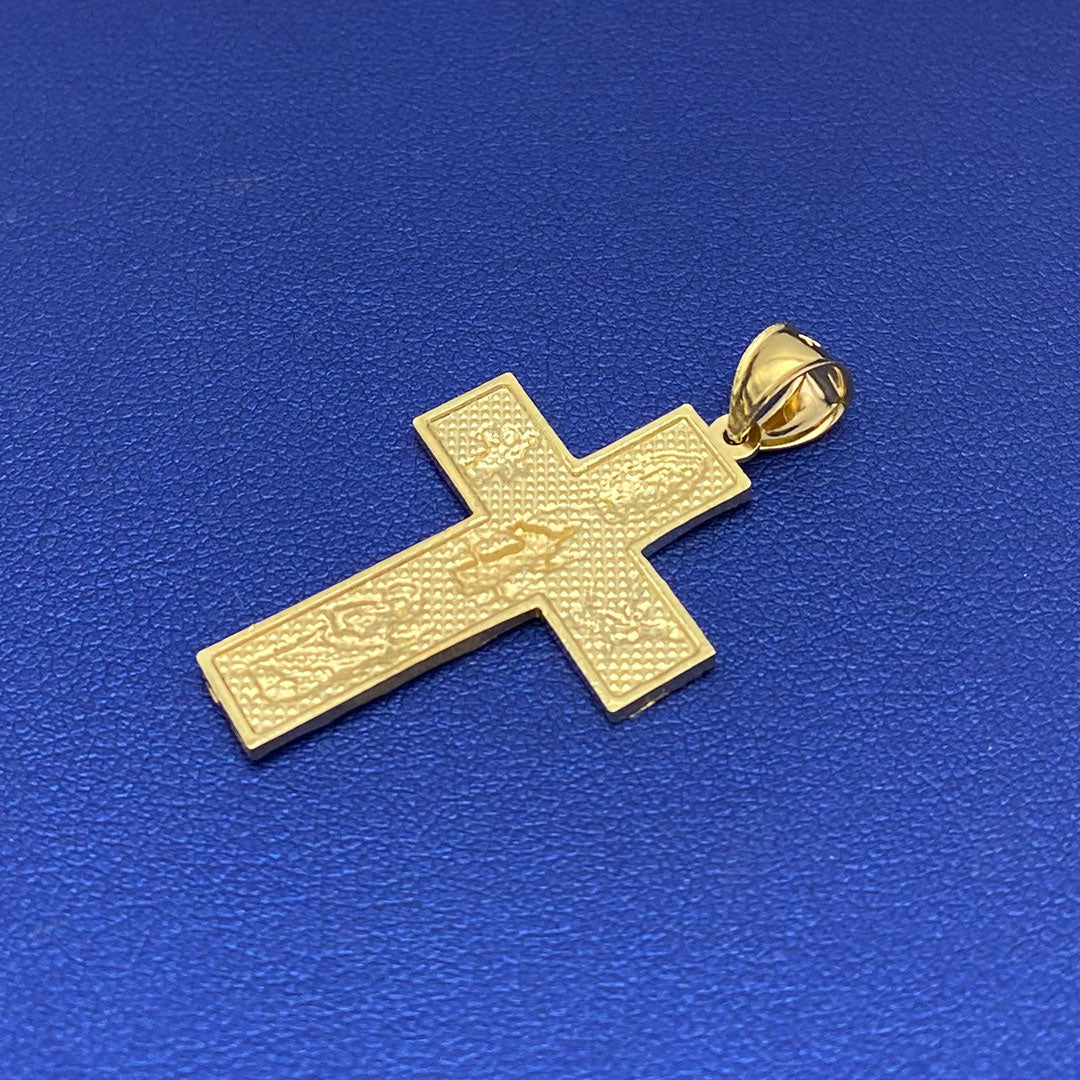 10k Cross with Saints Pendant